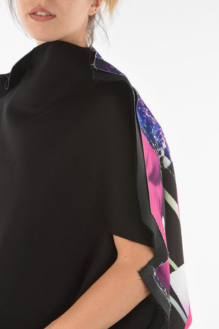 Jersey Raw-cut Maxi Dress with Back Maxi Print