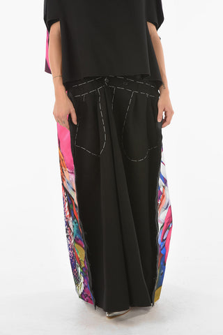 Jersey Raw-cut Maxi Dress with Back Maxi Print