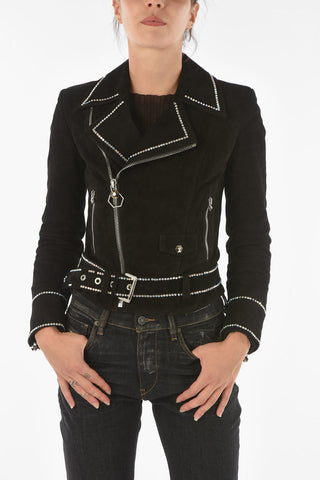 COUTURE Crystal PP1978 Suede Biker Jacket