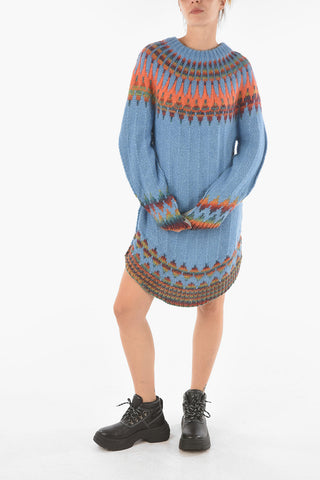 MM6 Fleece Back Wool Minidress