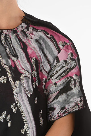 Lurex Detail Asymmetric Oversized Top