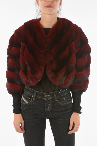 COUTURE Pelliccia Crop INCREDIBLE con Maniche 3/4