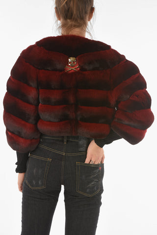 COUTURE Pelliccia Crop INCREDIBLE con Maniche 3/4