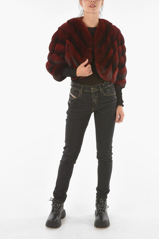 COUTURE Pelliccia Crop INCREDIBLE con Maniche 3/4