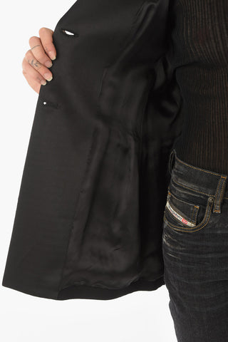 COUTURE Blazer CRYSTAL con Dettagli in Satin e Cristalli All-Over