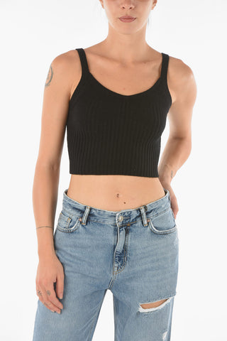 Cashmere Wool Knitted IVANA Ribbed Top