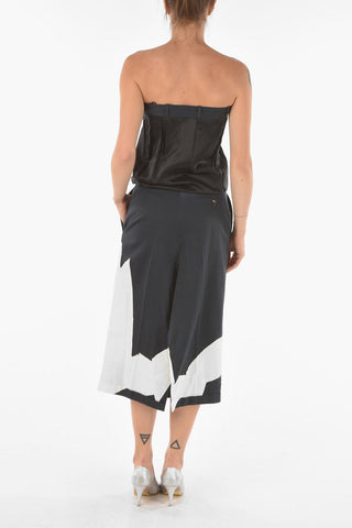 Off-shoulder Midi Dress with Satin Corset