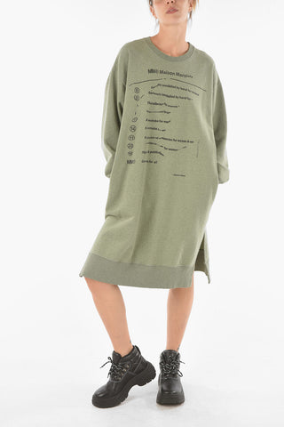 MM6 Sweatshirt Dress with Lettering Logo Print