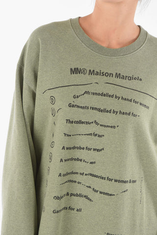 MM6 Sweatshirt Dress with Lettering Logo Print