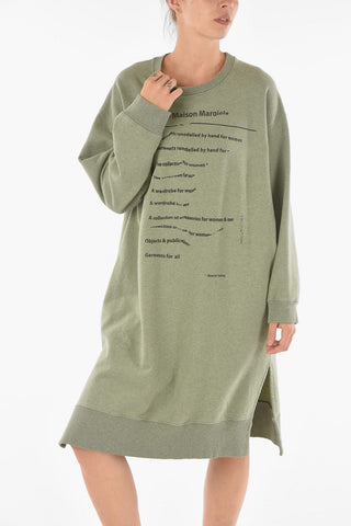 MM6 Sweatshirt Dress with Lettering Logo Print