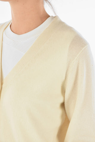 Cashmere Wool MIRANDA Cardigan with Ribbed Details