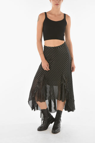 Draped Bottom ILIA DOT Polka Dot Skirt