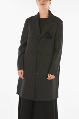 MM6 Single-breasted Side Split Frock Coat