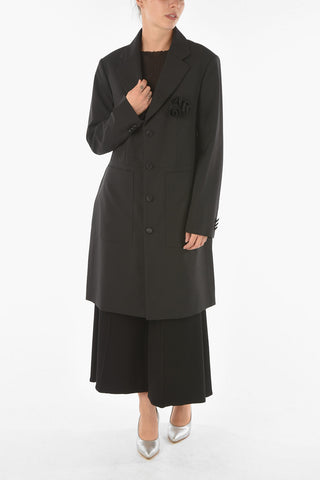 MM6 Single-breasted Side Split Frock Coat