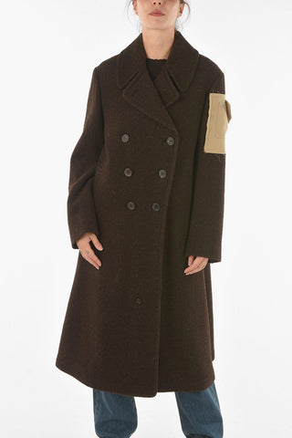 MM1 Wool Coat with Patch Pocket on Sleeve