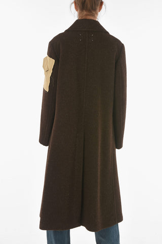 MM1 Wool Coat with Patch Pocket on Sleeve
