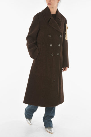 MM1 Wool Coat with Patch Pocket on Sleeve