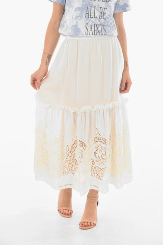 Sangallo Bottom Silk Midi Skirt