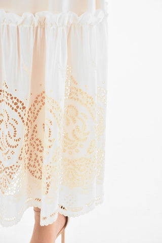 Sangallo Bottom Silk Midi Skirt