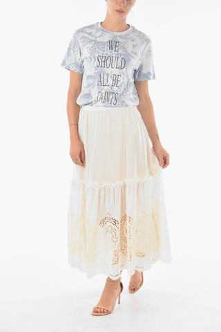 Sangallo Bottom Silk Midi Skirt