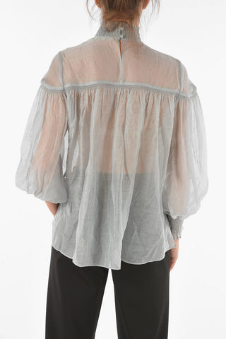 Voile ELITA Top with Bishop Sleeves