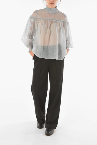 Voile ELITA Top with Bishop Sleeves