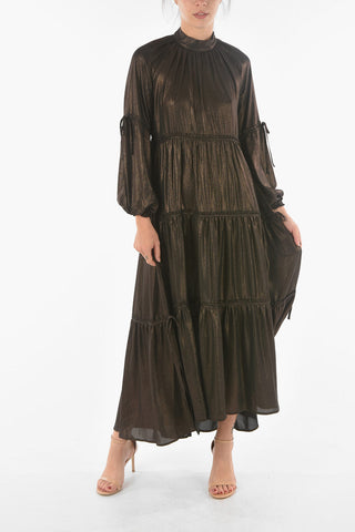 Lurex EIMEAR Maxi Dress with Bishop Sleeves