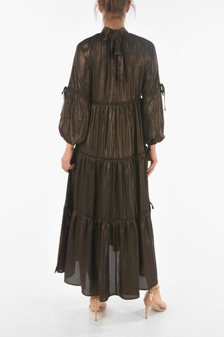 Lurex EIMEAR Maxi Dress with Bishop Sleeves