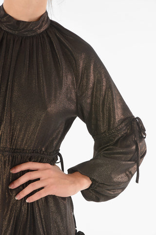 Lurex EIMEAR Maxi Dress with Bishop Sleeves