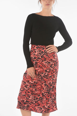 Leopard Printed HERA AMBIENT Slip Dress with Ribbed Top