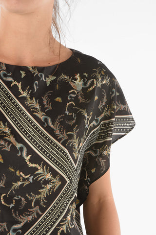 Satin KALI T-shirt with Floral Print