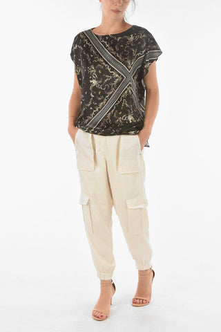 Satin KALI T-shirt with Floral Print