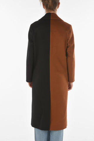 Wool Blend MABEL Two-tone Double-breasted Coat