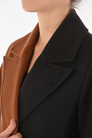 Wool Blend MABEL Two-tone Double-breasted Coat