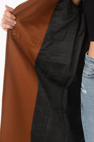 Wool Blend MABEL Two-tone Double-breasted Coat