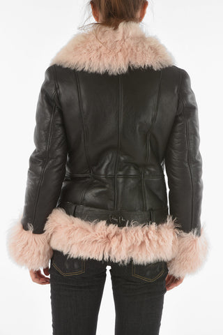 COUTURE Decentralized Zip STATEMENT Shearling Jacket