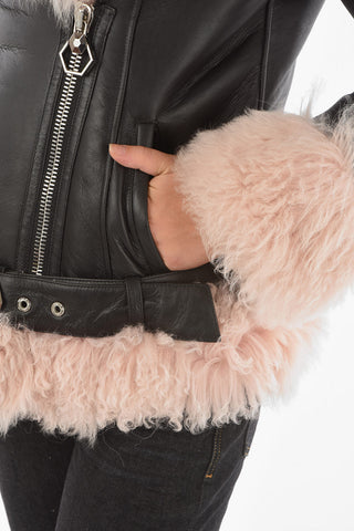 COUTURE Decentralized Zip STATEMENT Shearling Jacket