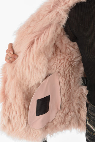 COUTURE Decentralized Zip STATEMENT Shearling Jacket