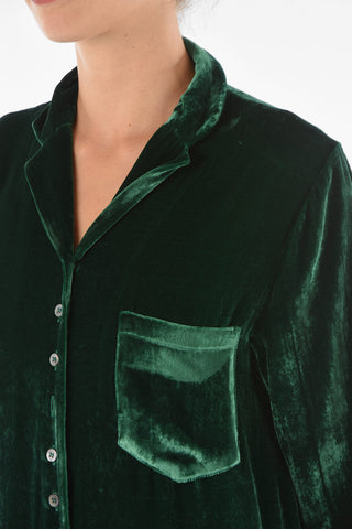 MM6 Chemisier Lungo in Velour con Taschino
