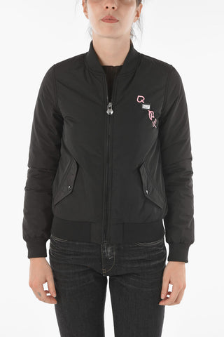 COUTURE Printed ANGEL Nylon Bomber Jacket