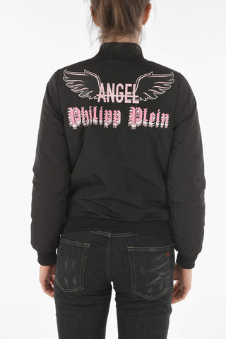 COUTURE Printed ANGEL Nylon Bomber Jacket