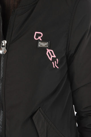 COUTURE Printed ANGEL Nylon Bomber Jacket
