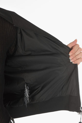 COUTURE Printed ANGEL Nylon Bomber Jacket