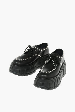 Scarpe Derby in Pelle con Borchie e Suola Statement