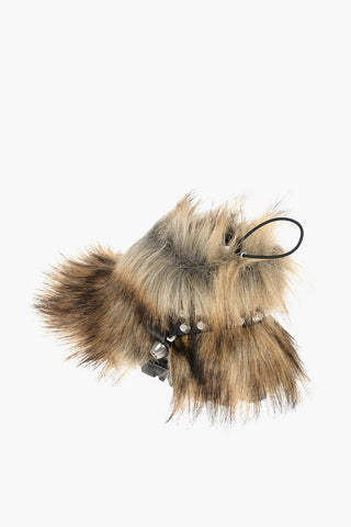 Faux Fur Ankle Booties with Studded Detail