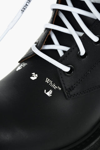 Leather Lace-up Shoes with Lettering Logo