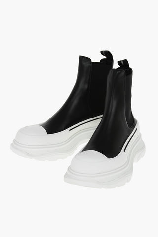 Stivaletti Chelsea in Pelle con Suola Statement