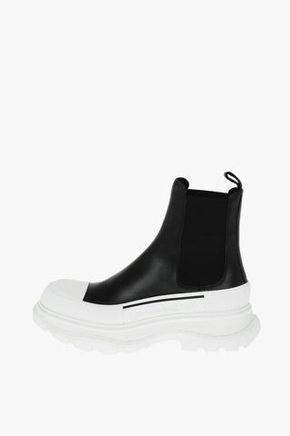 Stivaletti Chelsea in Pelle con Suola Statement