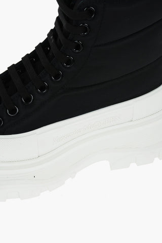 Sneakers Alte Logate in Tessuto Tecnico con Suola Platform