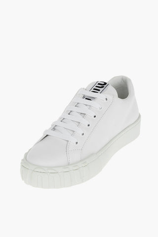 Soft Leather Low-top Sneakers with Embossed Logoed Sole